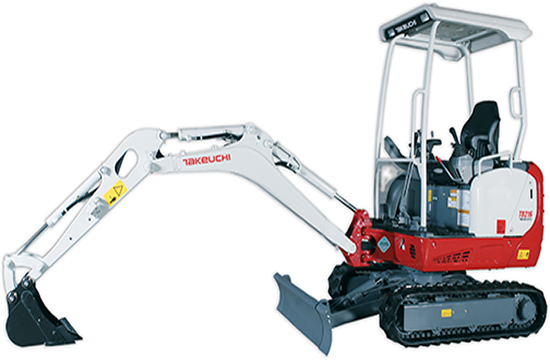 Takeuchi TB216 compact excavator mini Digger with stretched boom 2
