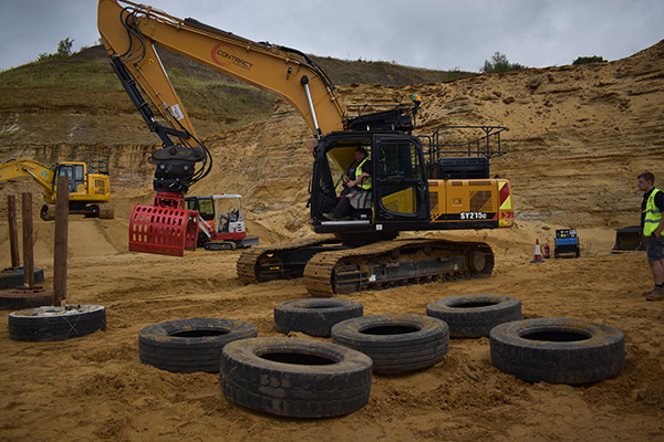 digger with attachment competing in UKPO Winner 2022