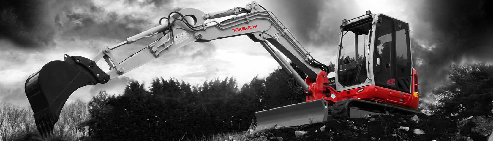 Takeuchi Homepage Slider 1660 Showing the TB370 Excavator