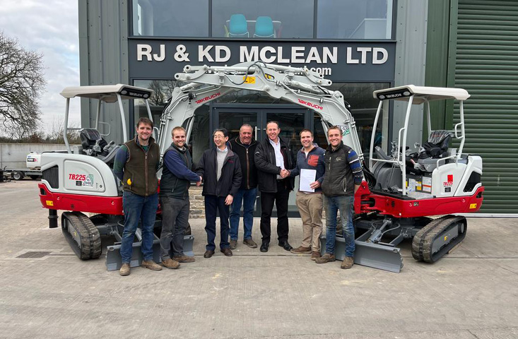 mcleans and takeuchi outside depot