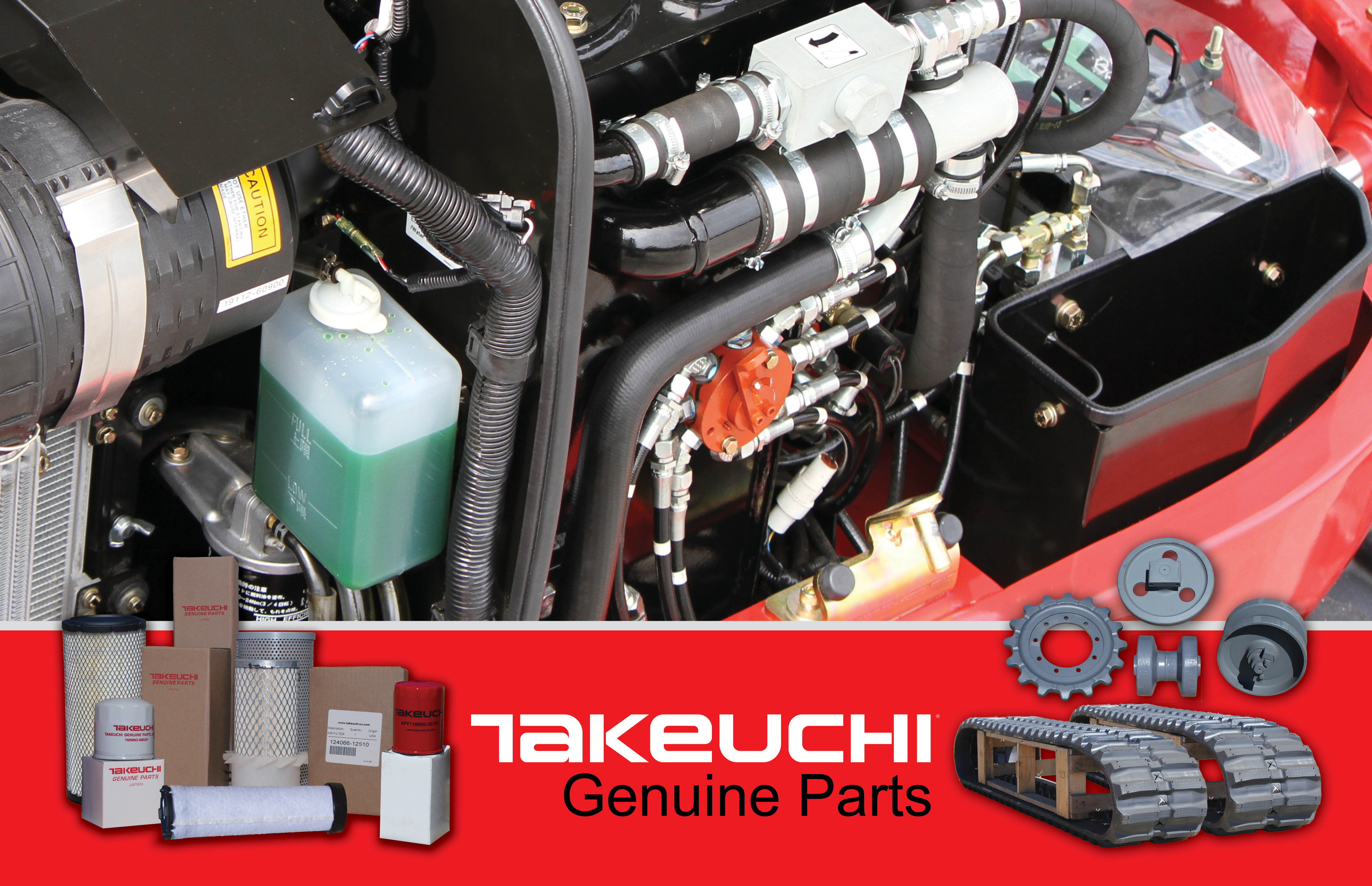 takeuchi digger engine with some parts