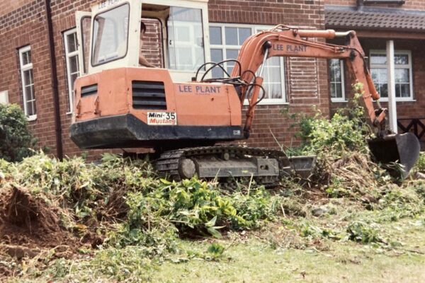 orange takeuchi digger