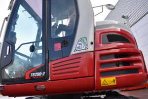 Takeuchi ECV logo on TB290-2 Digger