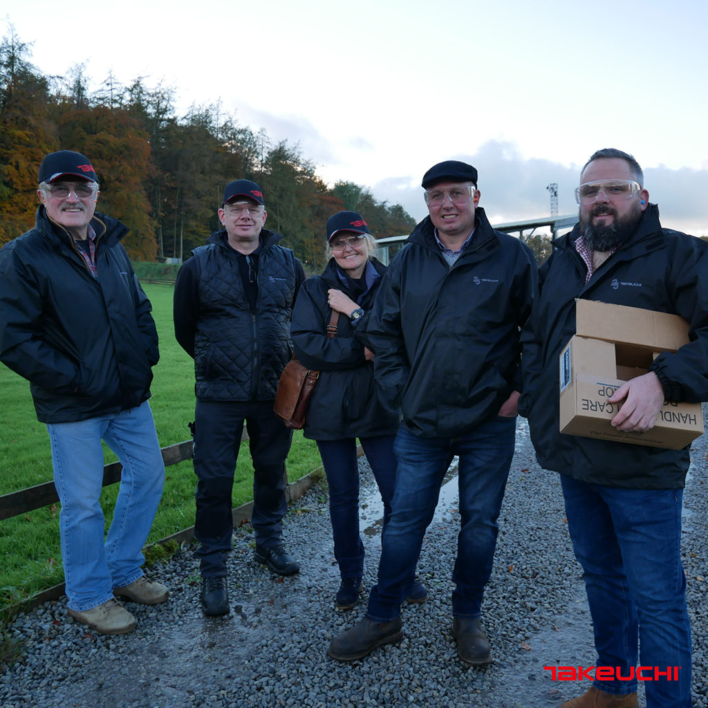 Takeuchi Celebrated 25 Years with dealers clay shooting