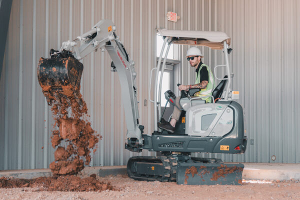 excavator electric digger operating