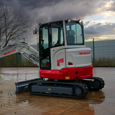 SIDE VIEW OF TB335R Compact Excavator