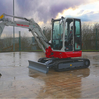 TB335R Compact Excavator DIGGER PARKED UP