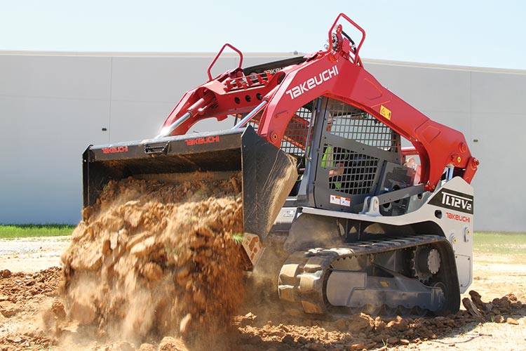 tracked loader operating