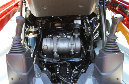 tilt up cabin of engine