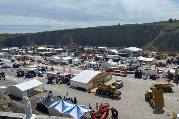 hillhead exhibition lots of exhibition stands in the middle of a quarry