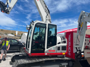 TB2150R digger with boom above it