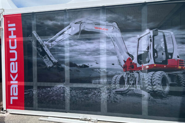 TB295W wheeled digger artwork done as a shade protector