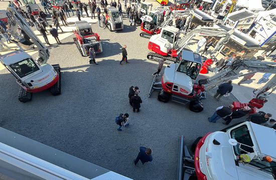 takeuchi at bauma with new electric excavators