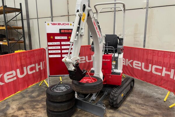 tb210r excavator doing takeuchi operator challenge