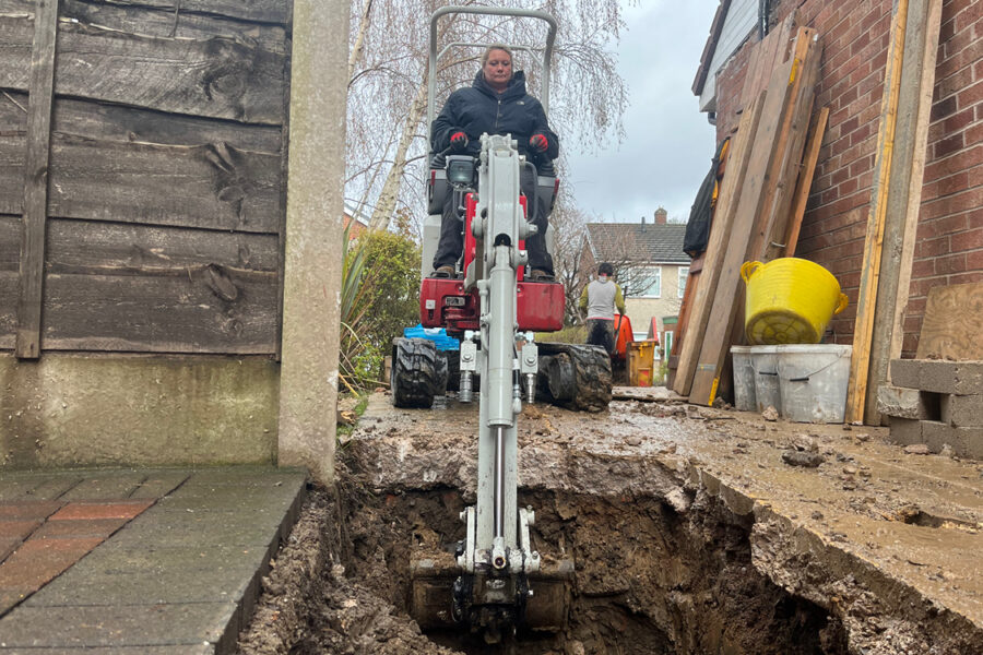 pamela evans the digger lady operating a tb210r excavator