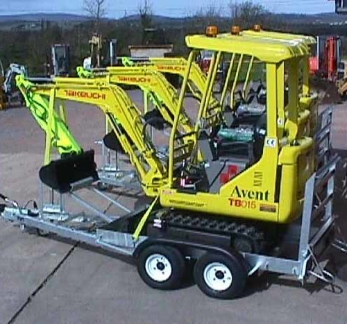 Takeuchi TB015 Avent Digger yellow excavator